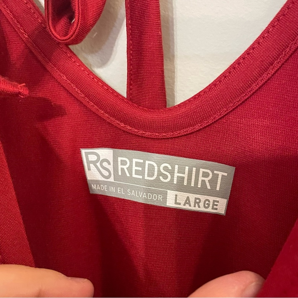 IU Indiana University Hoosiers Tie Back Shirt Red Size Large - Picture 3 of 5